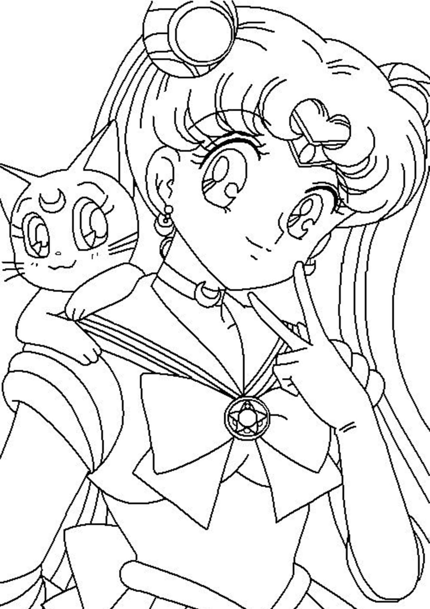 37 Magical Sailor Moon Coloring Pages Printable 2