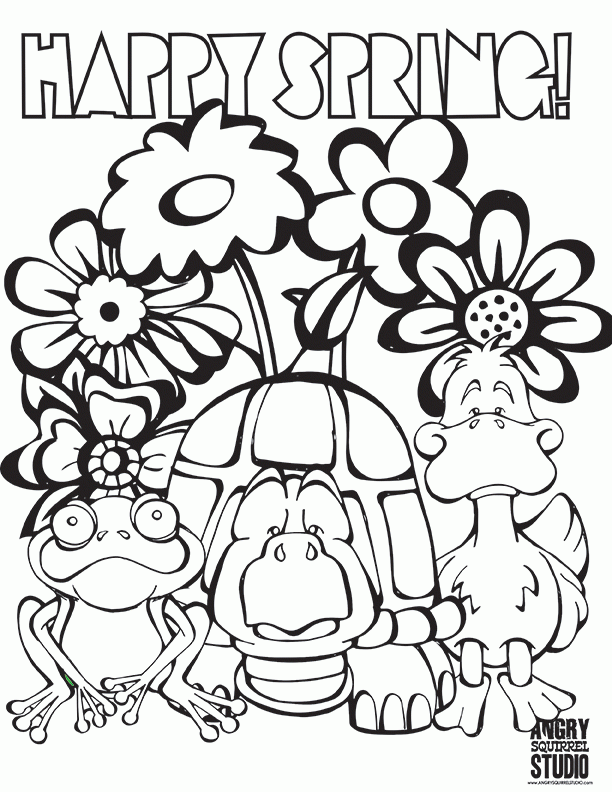 37 Vibrant Spring Coloring Pages Printable 15