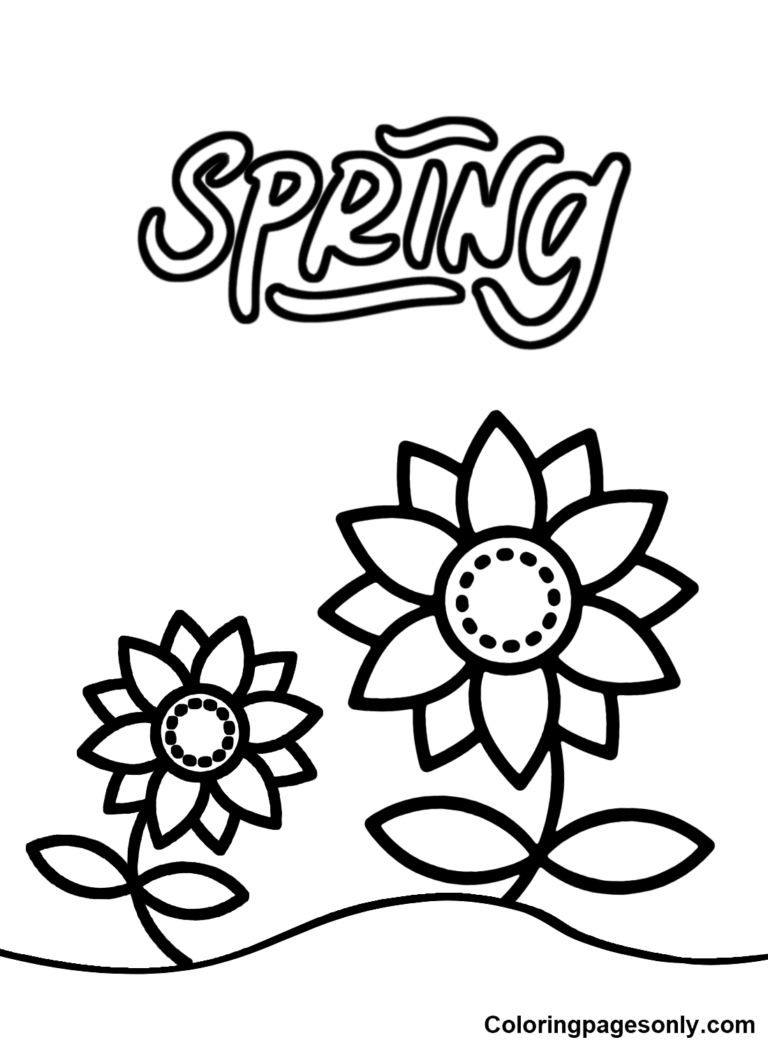 37 Vibrant Spring Coloring Pages Printable 22