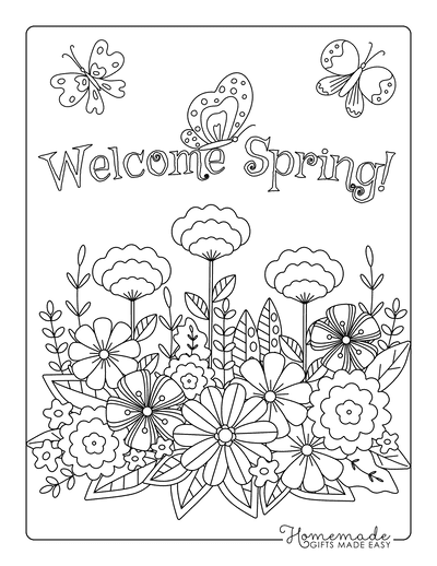 37 Vibrant Spring Coloring Pages Printable 24