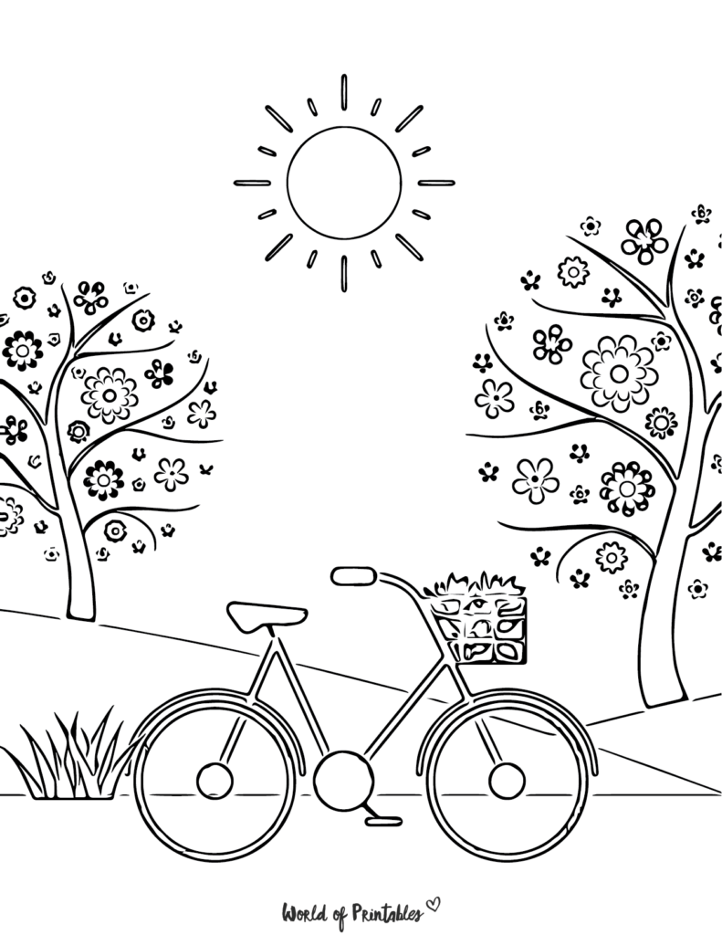 37 Vibrant Spring Coloring Pages Printable 28