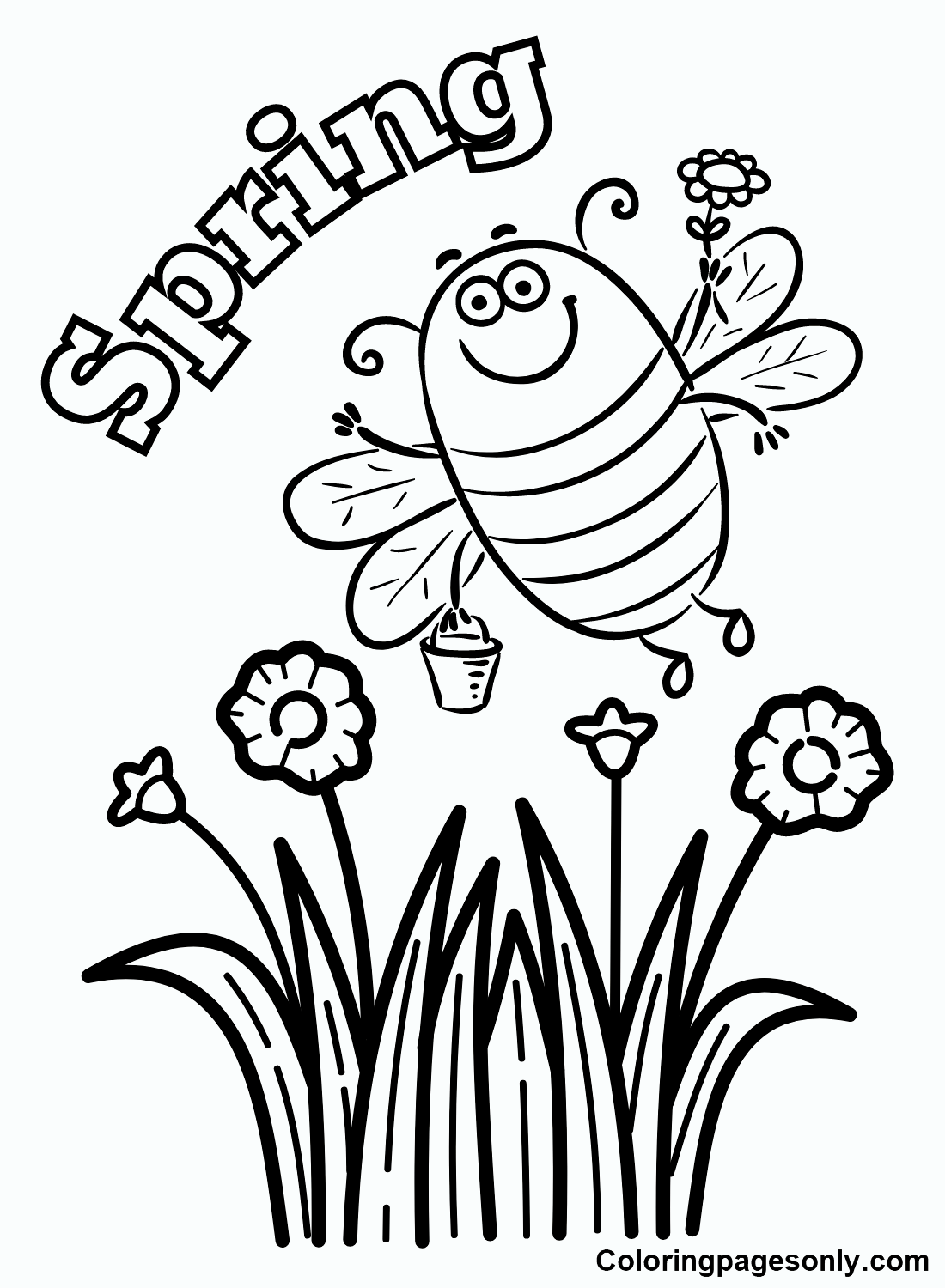 37 Vibrant Spring Coloring Pages Printable 5