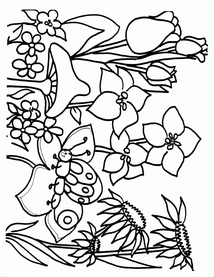 37 Vibrant Spring Coloring Pages Printable 7