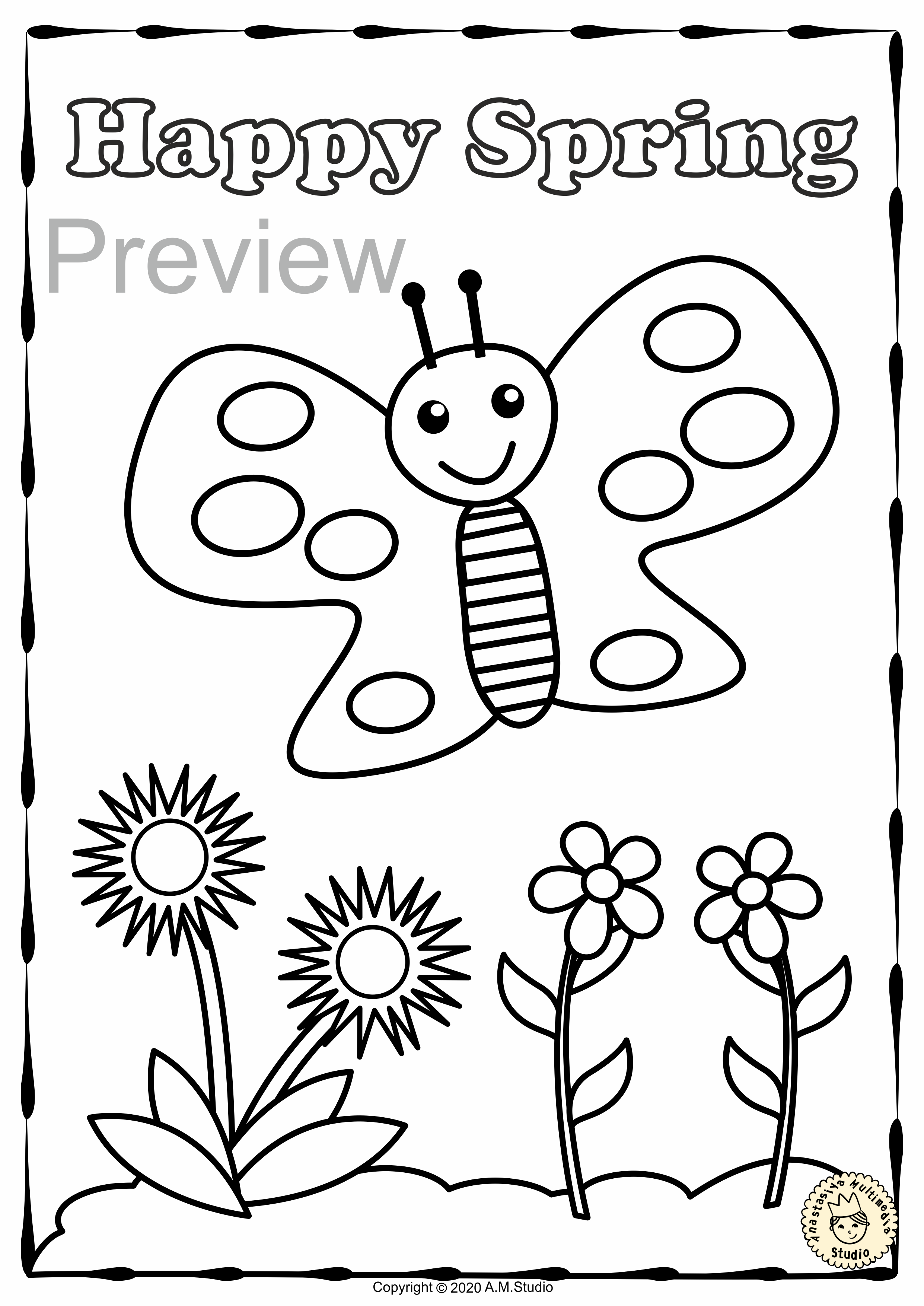 37 Vibrant Spring Coloring Pages Printable 8