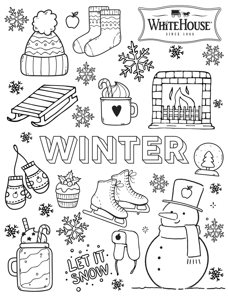 37 Winter Coloring Pages for Kids Printable 16