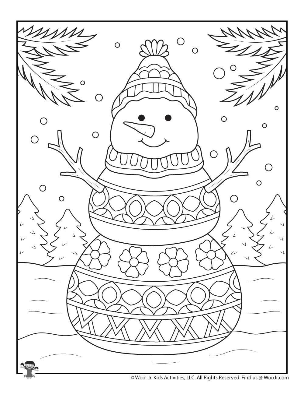 37 Winter Coloring Pages for Kids Printable 17