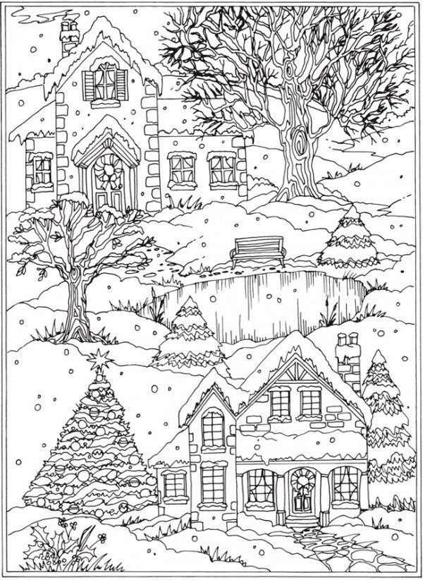 37 Winter Coloring Pages for Kids Printable 25