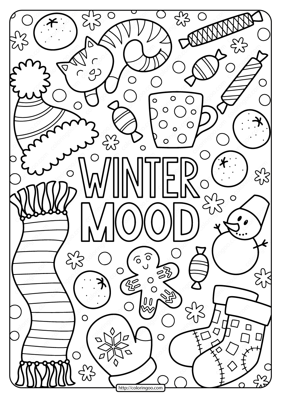 37 Winter Coloring Pages for Kids Printable 29