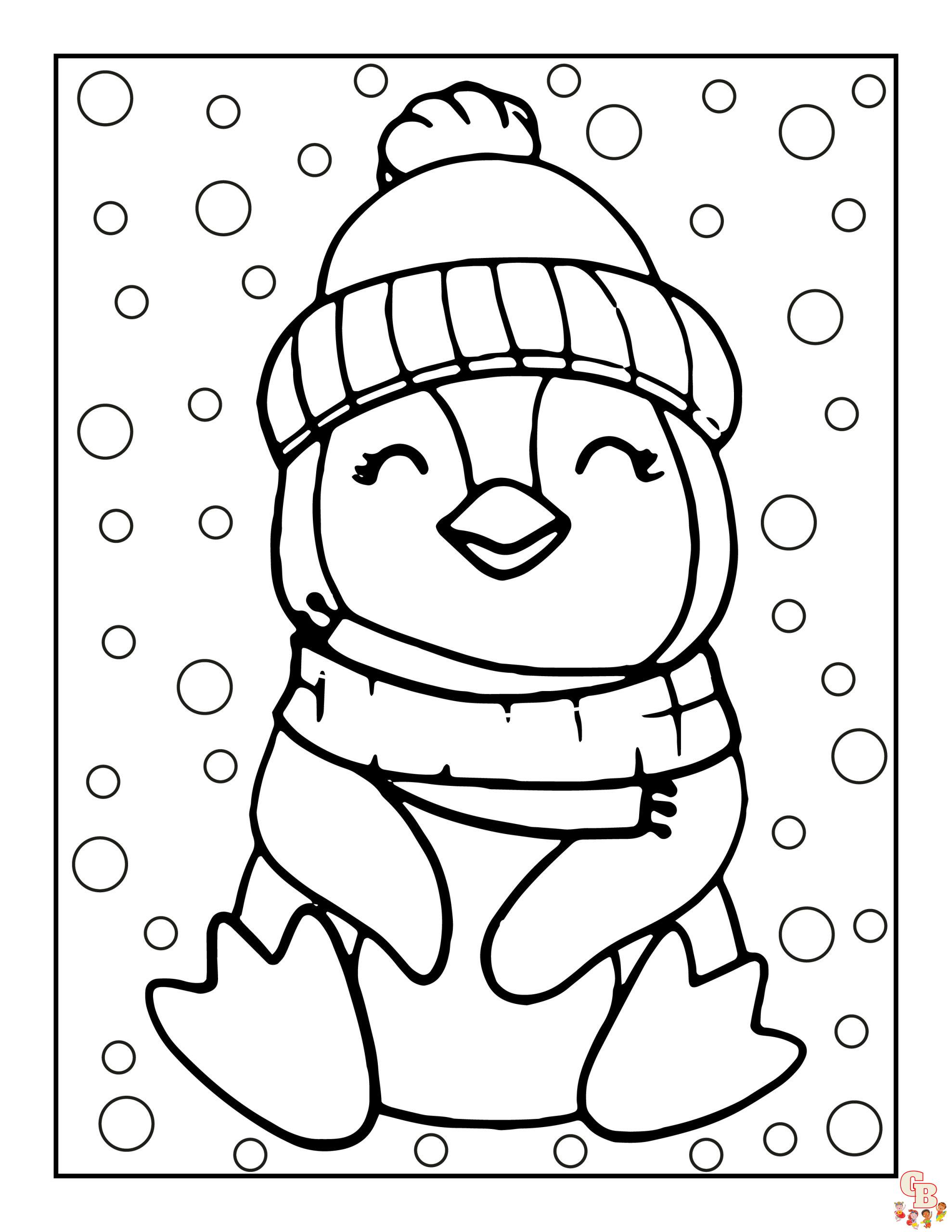 37 Winter Coloring Pages for Kids Printable 32