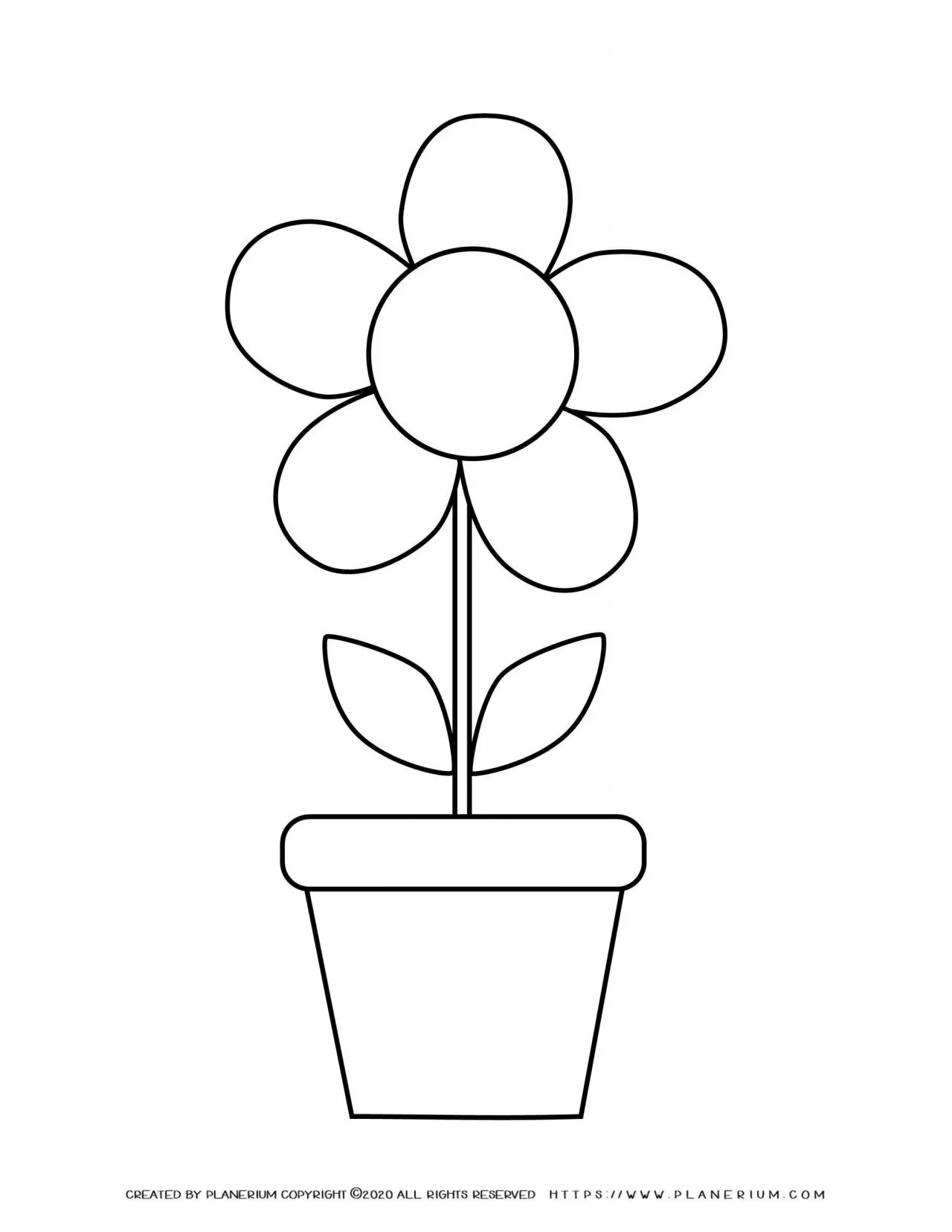 38 Flower Pot Coloring Pages Printable 16