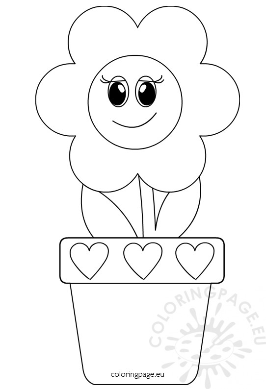 38 Flower Pot Coloring Pages Printable 21