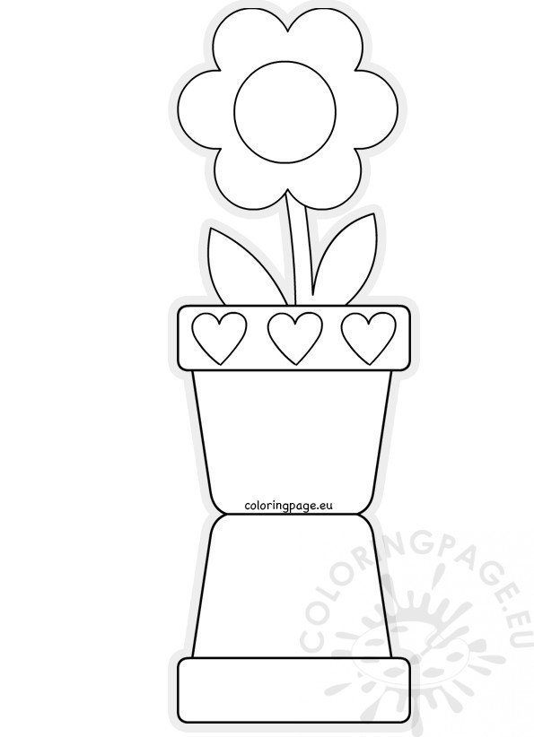 38 Flower Pot Coloring Pages Printable 23