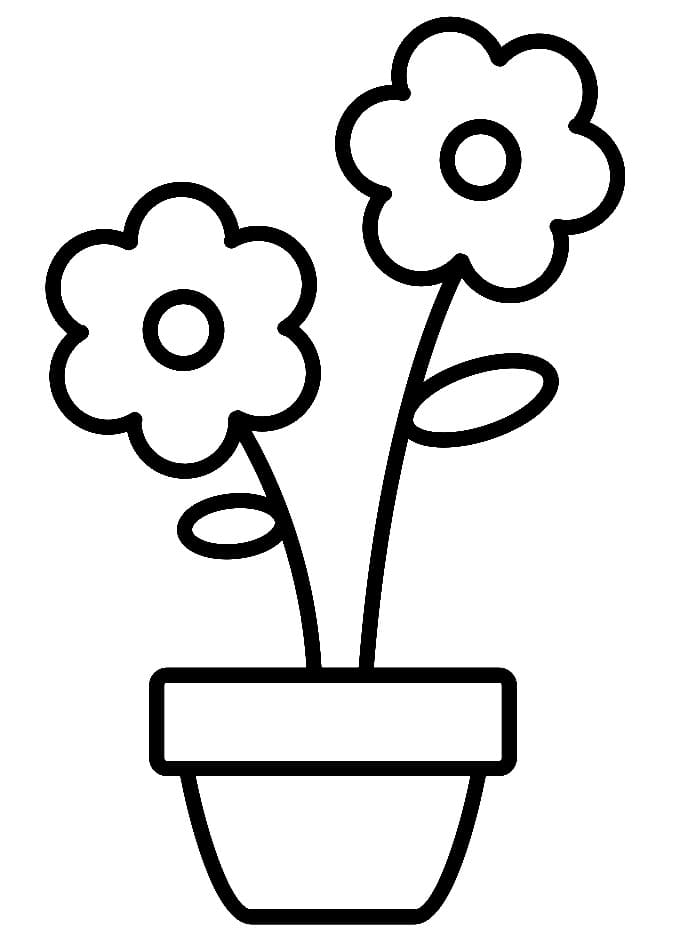 38 Flower Pot Coloring Pages Printable 27