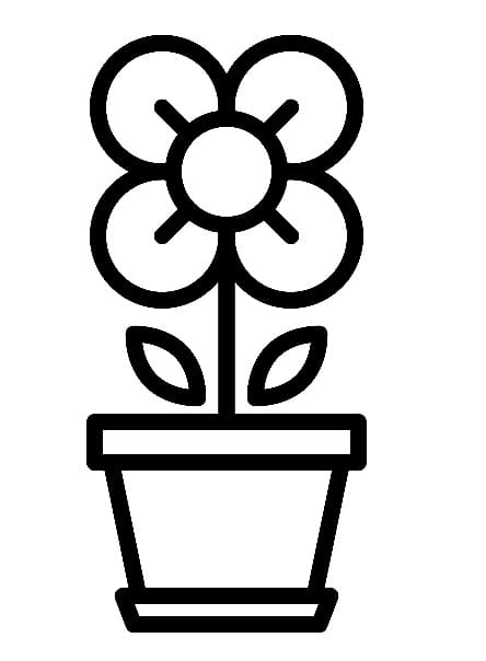 38 Flower Pot Coloring Pages Printable 28