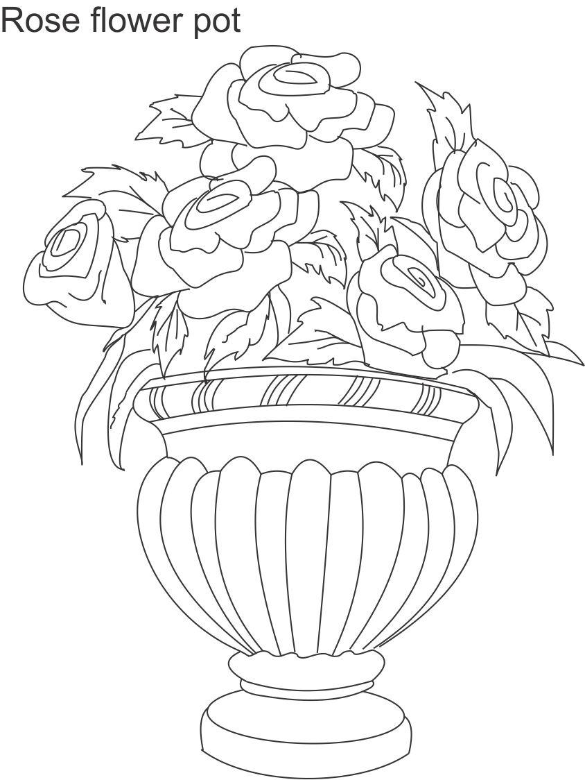 38 Flower Pot Coloring Pages Printable 31