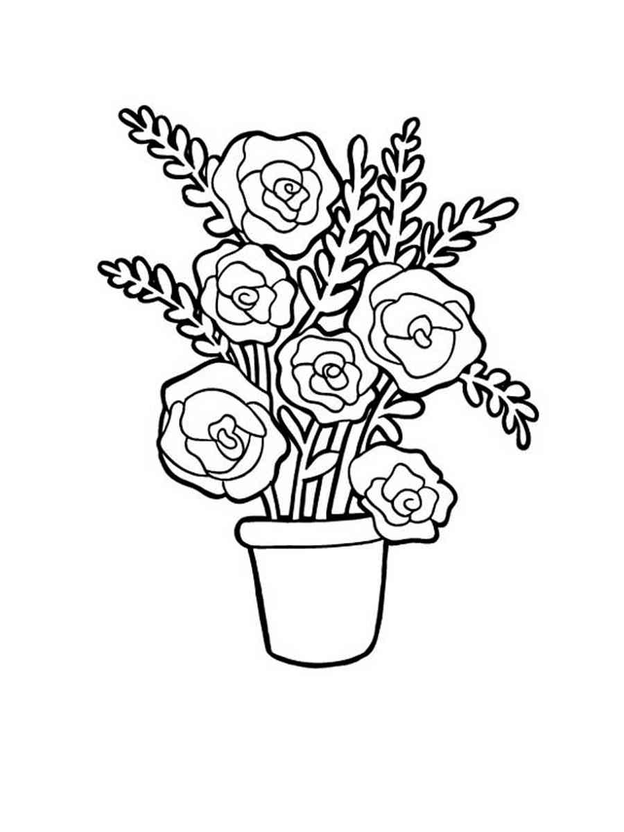 38 Flower Pot Coloring Pages Printable 35