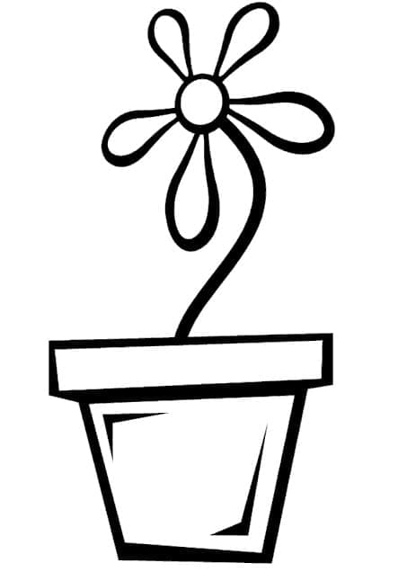 38 Flower Pot Coloring Pages Printable 8