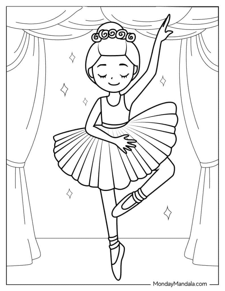 38 Graceful Hello Kitty Ballerina Coloring Pages Printable 15