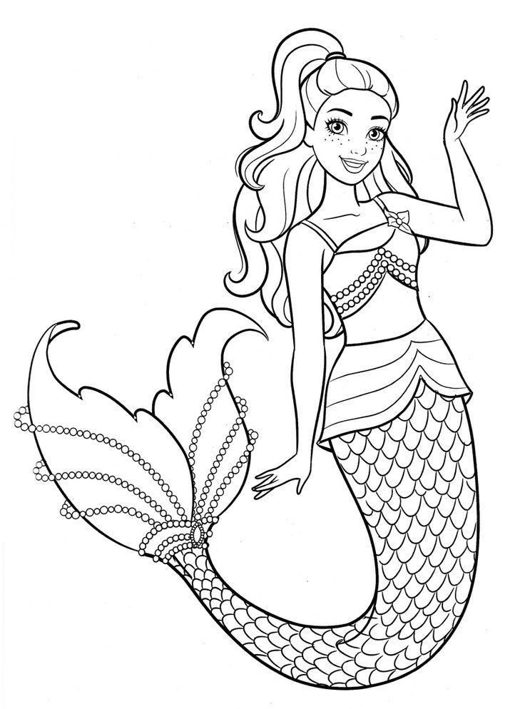 38 Realistic Mermaid Coloring Pages Printable 23