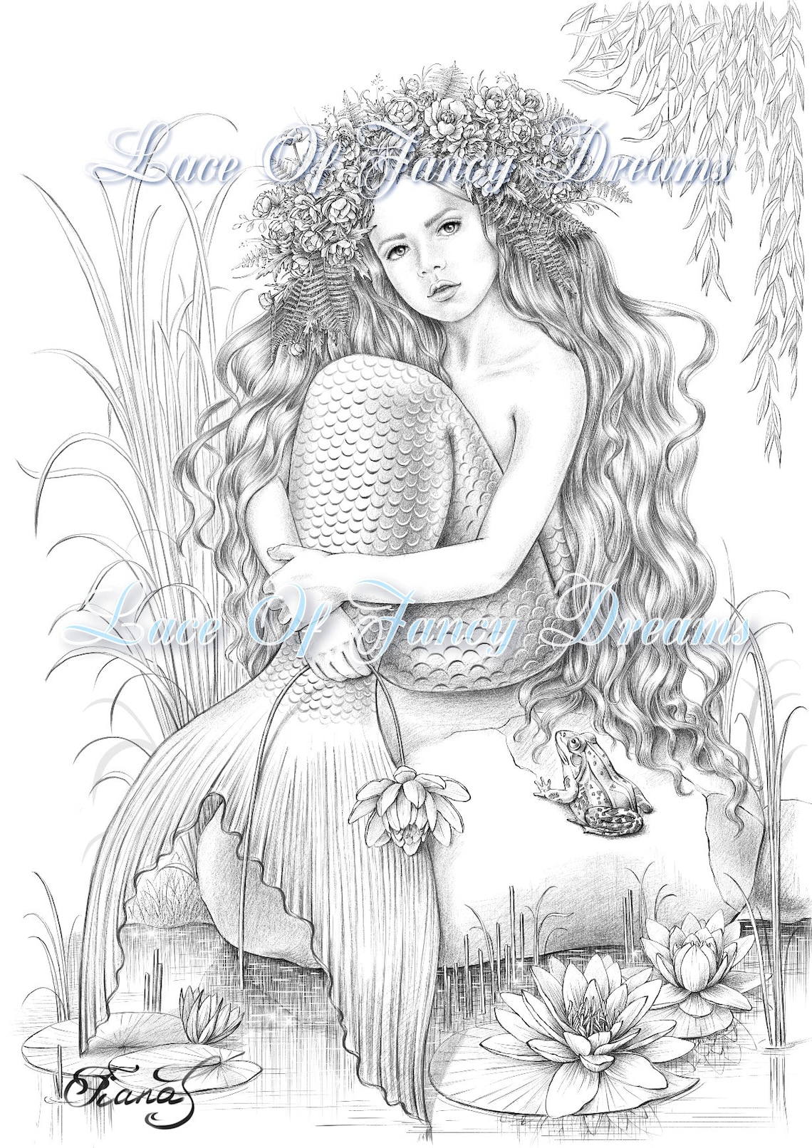 38 Realistic Mermaid Coloring Pages Printable 25