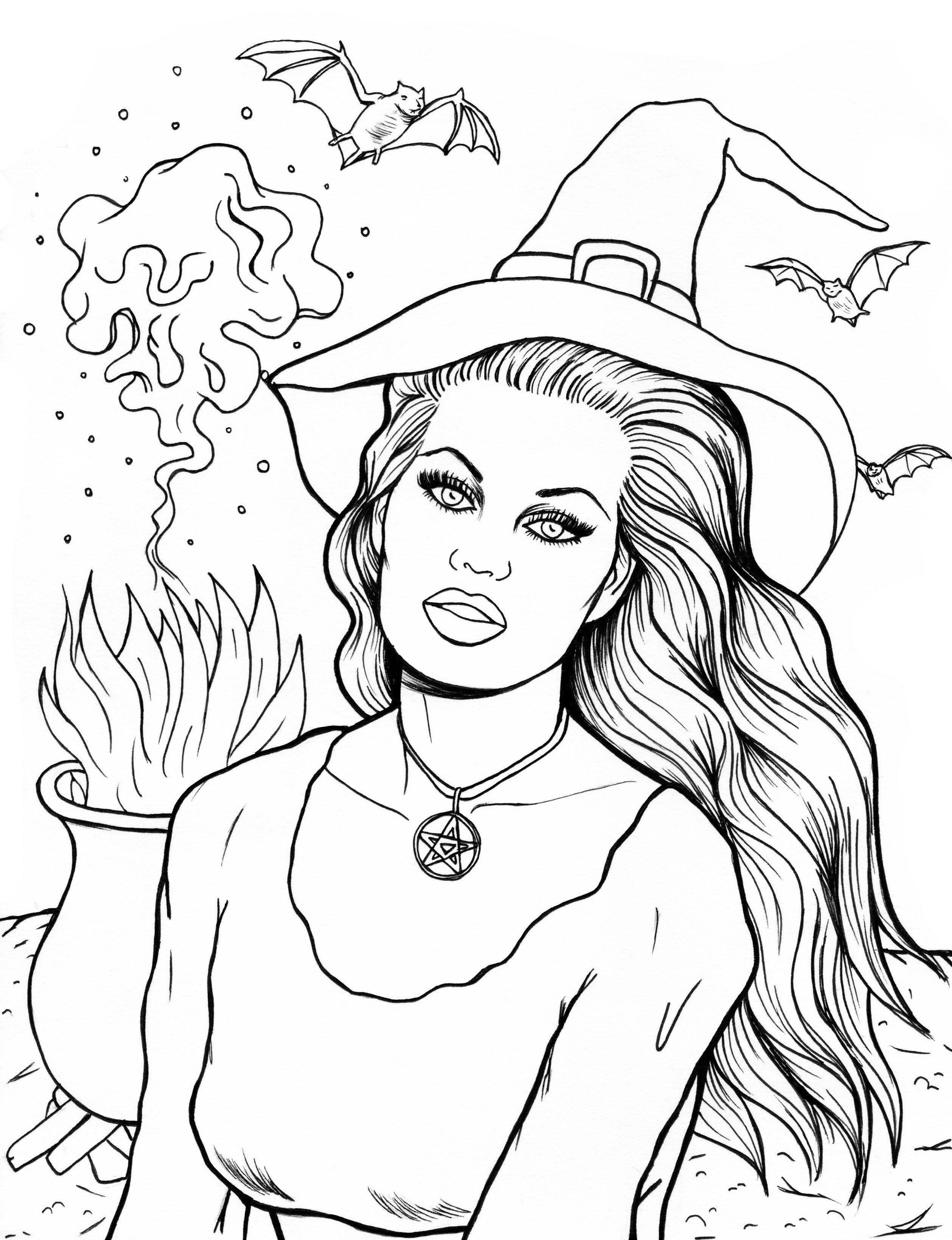 38 Spooky Halloween Coloring Pages for Kids Printable 12