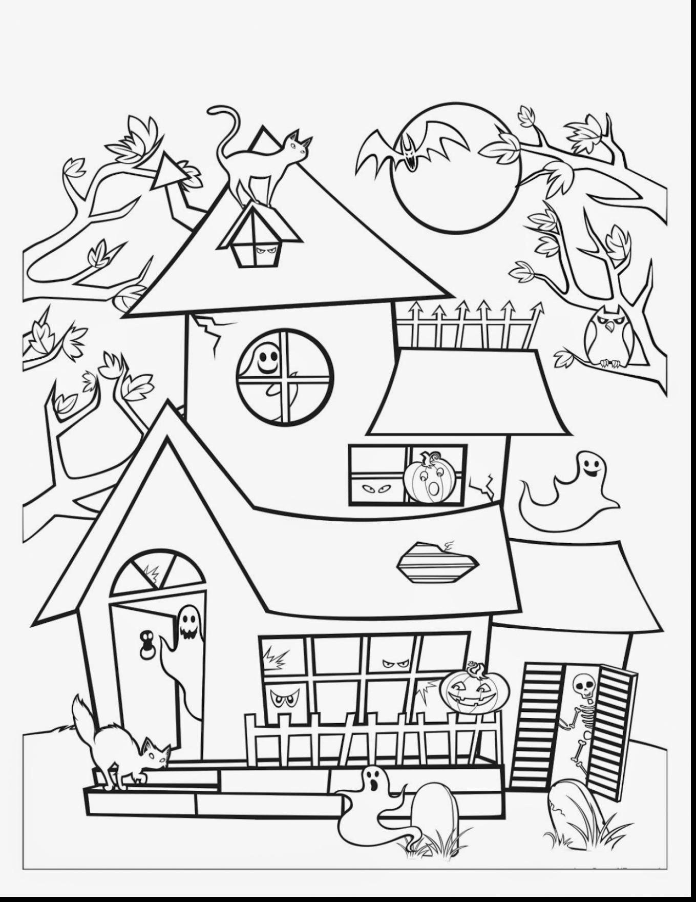 38 Spooky Halloween Coloring Pages for Kids Printable 23