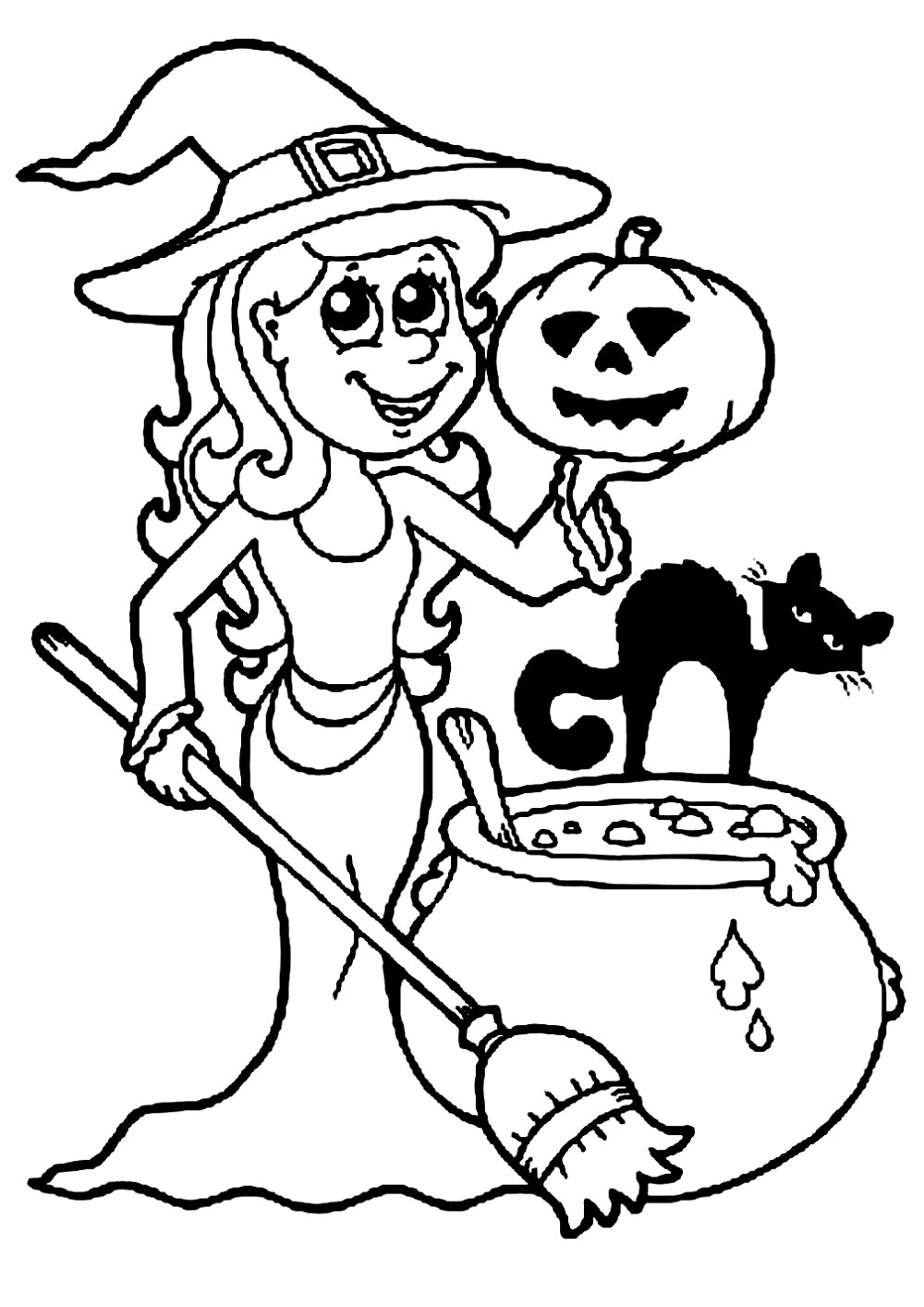 38 Spooky Halloween Coloring Pages for Kids Printable 27