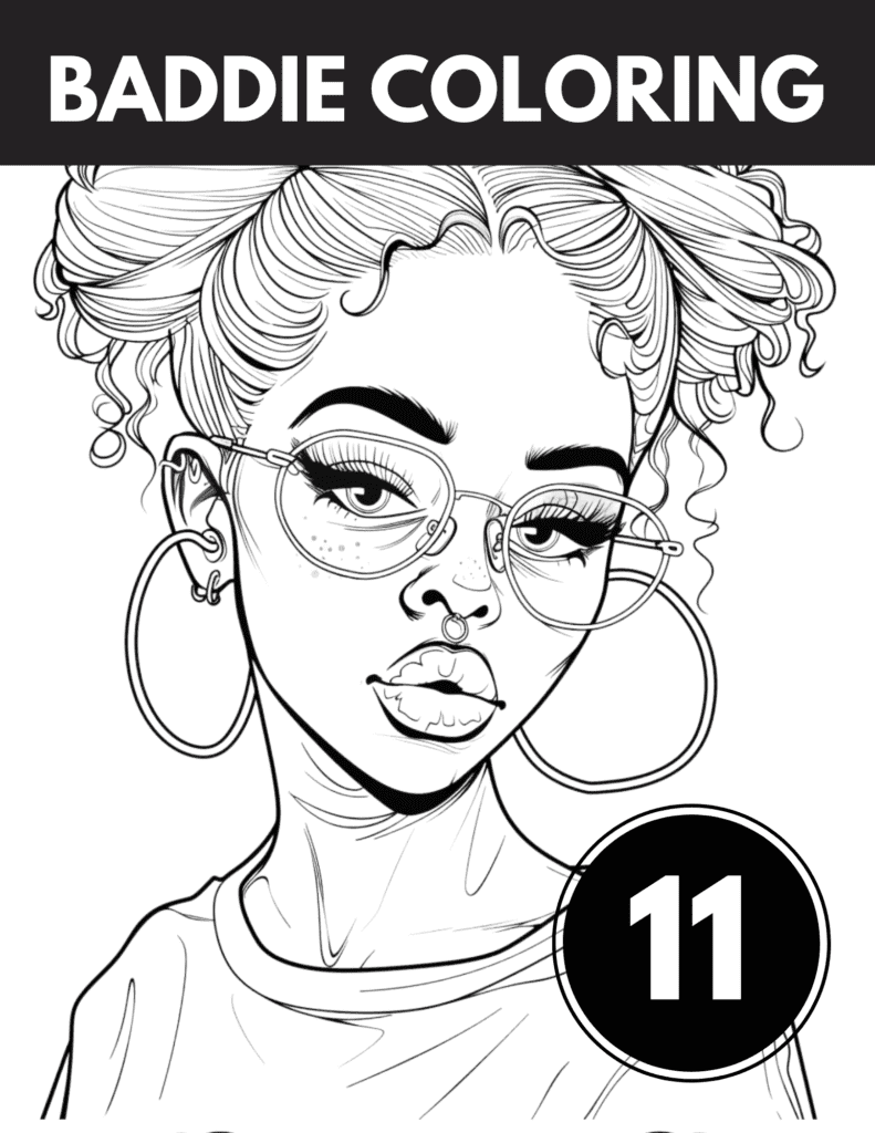 39 Cute Baddie Girl Coloring Pages Printable 8