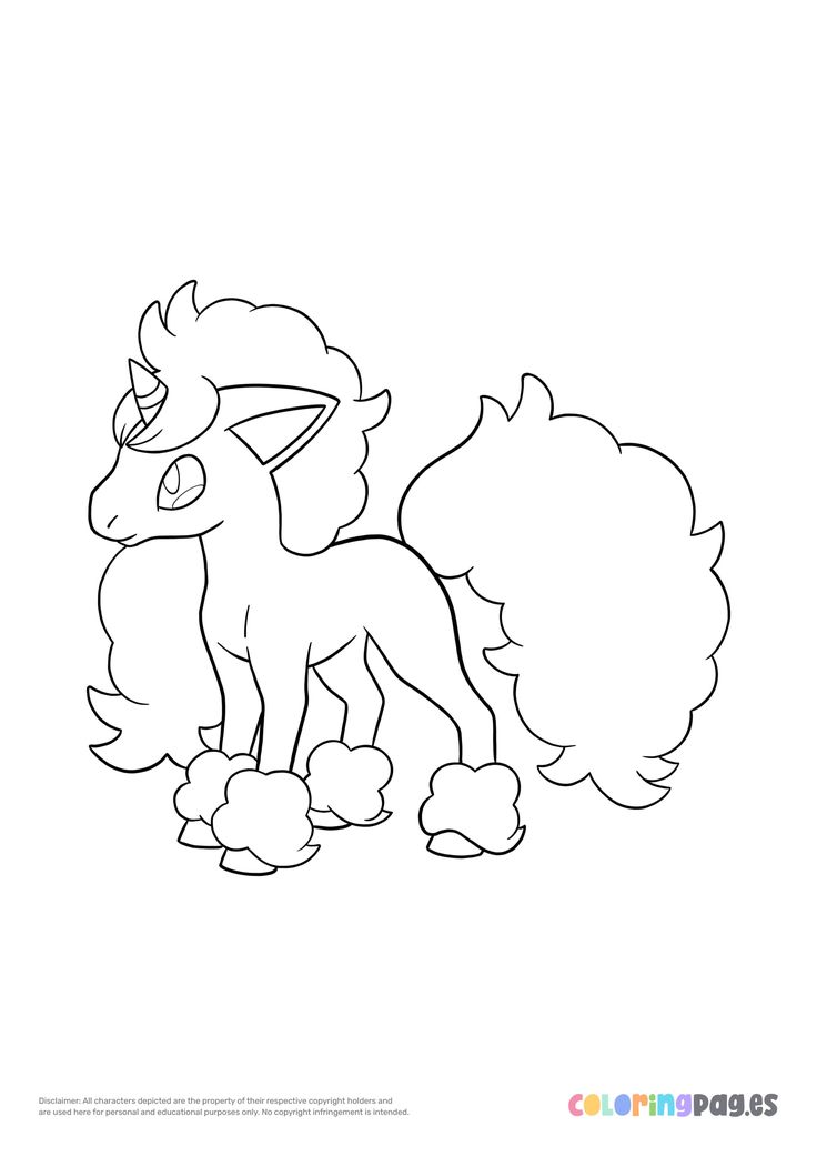 91 Ponyta Coloring Page Printable 13