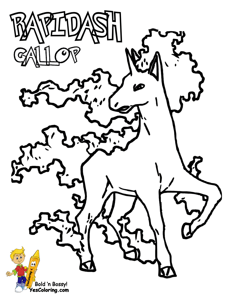 91 Ponyta Coloring Page Printable 26