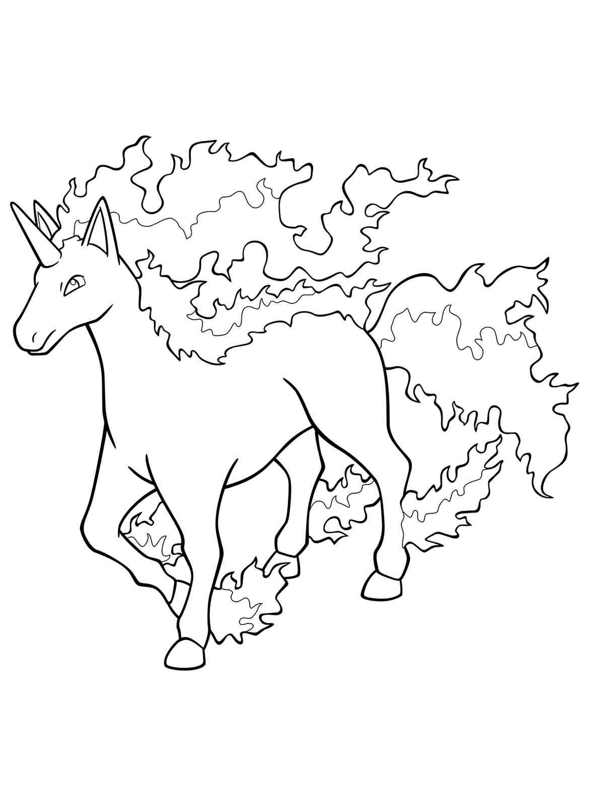 91 Ponyta Coloring Page Printable 38