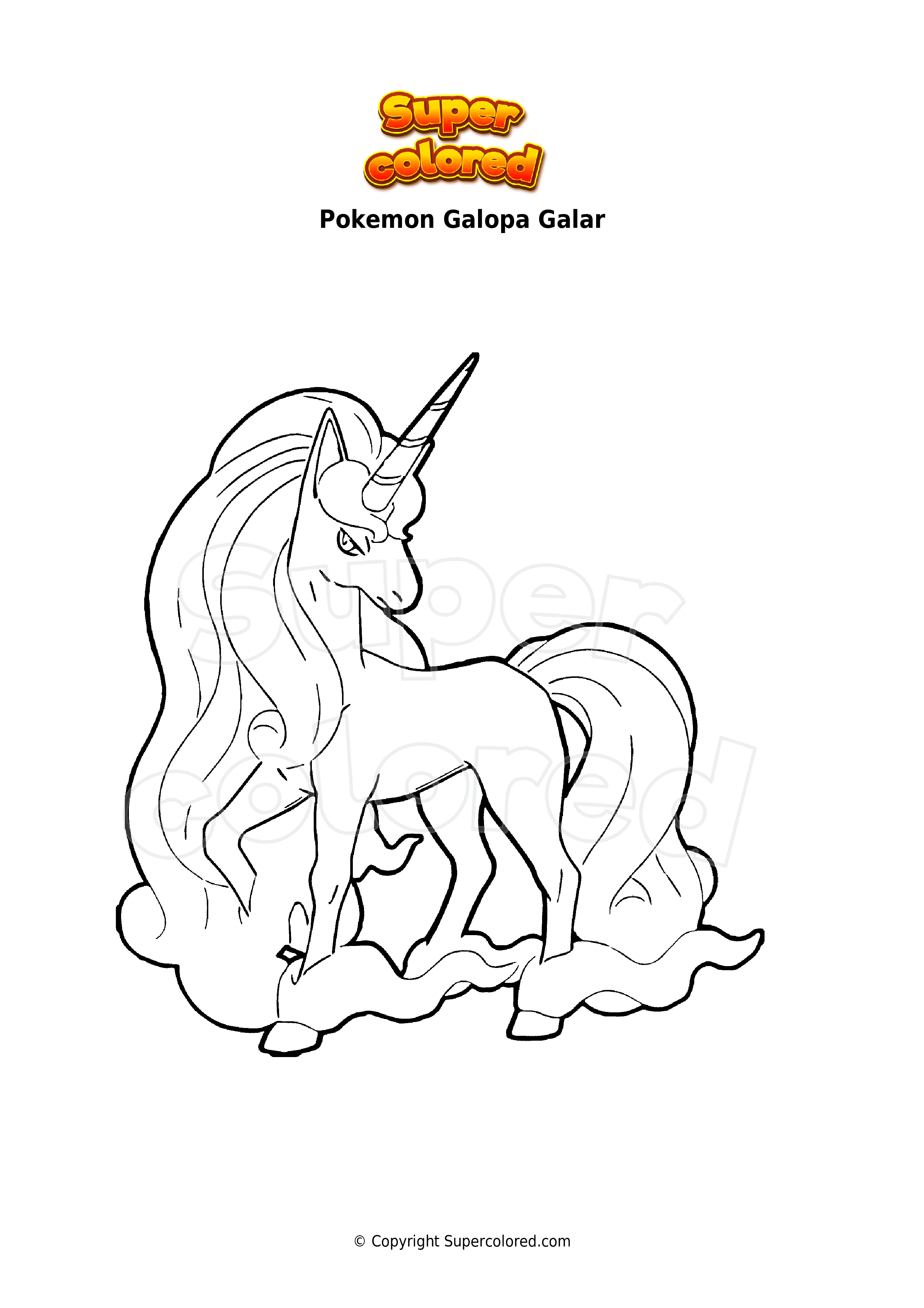 91 Ponyta Coloring Page Printable 43