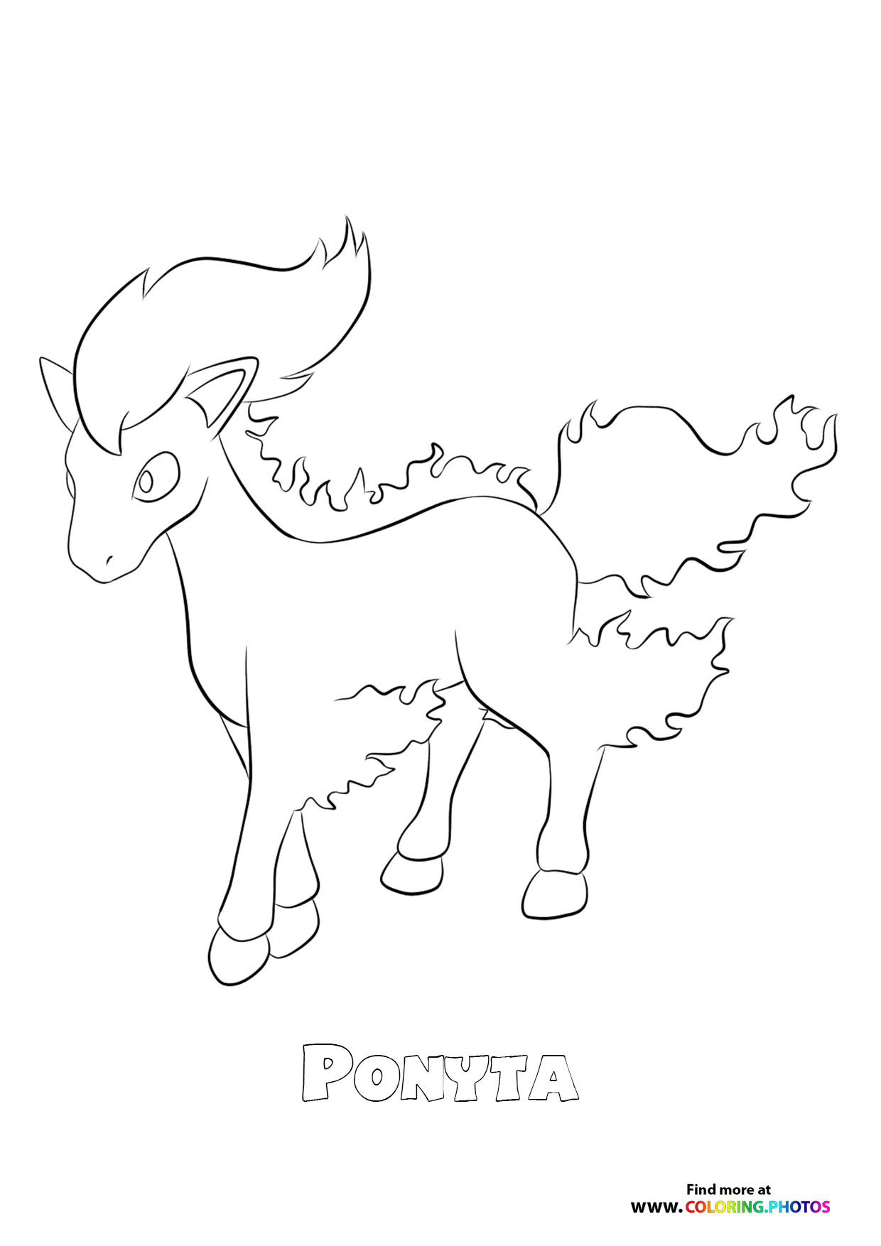 91 Ponyta Coloring Page Printable 50