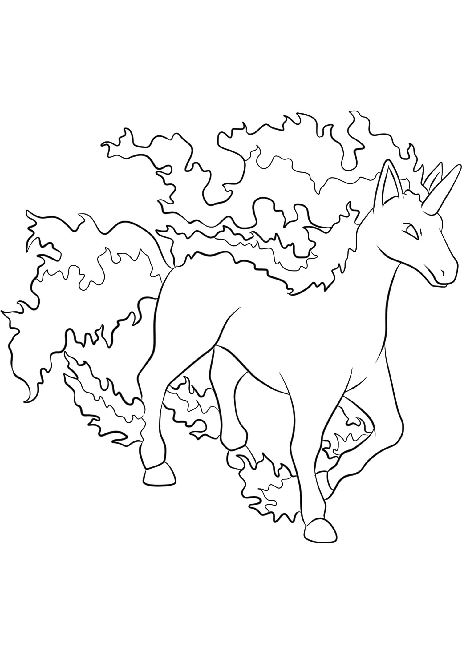 91 Ponyta Coloring Page Printable 51