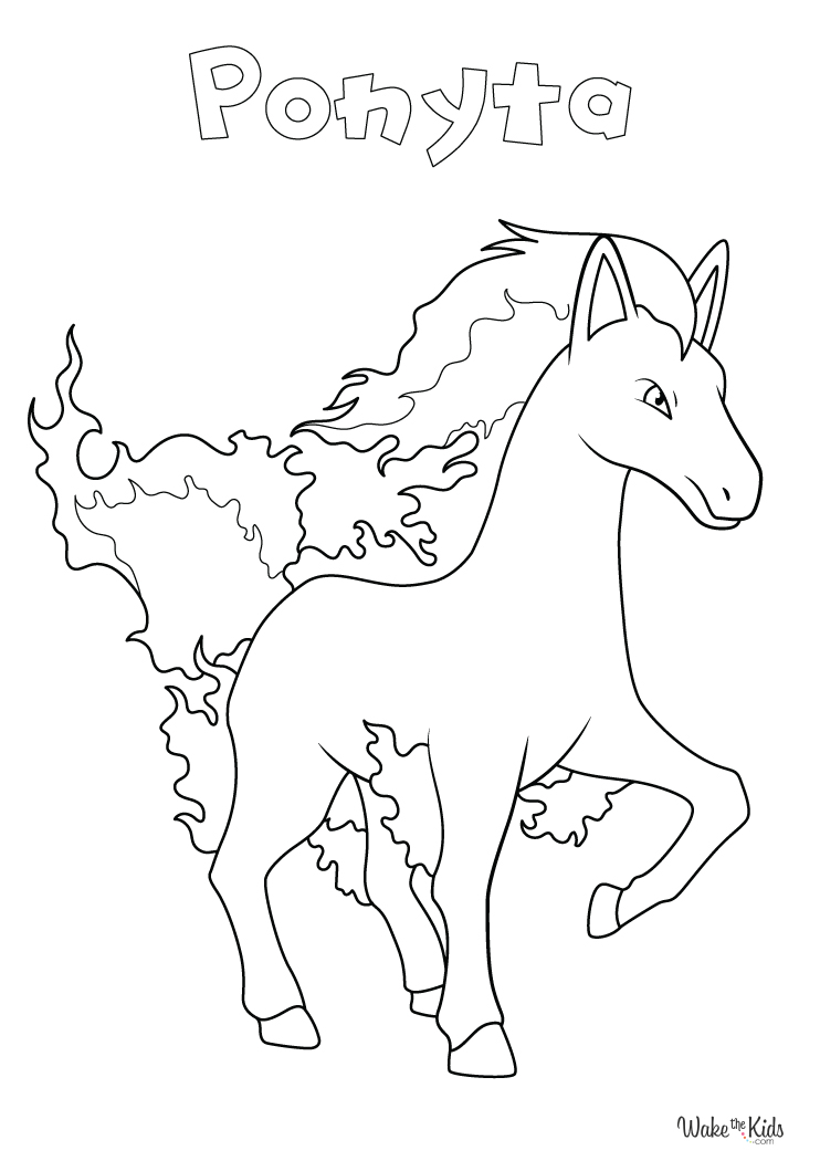 91 Ponyta Coloring Page Printable 72