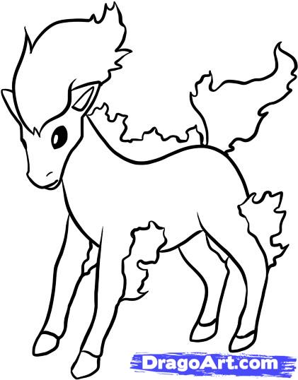 91 Ponyta Coloring Page Printable 74