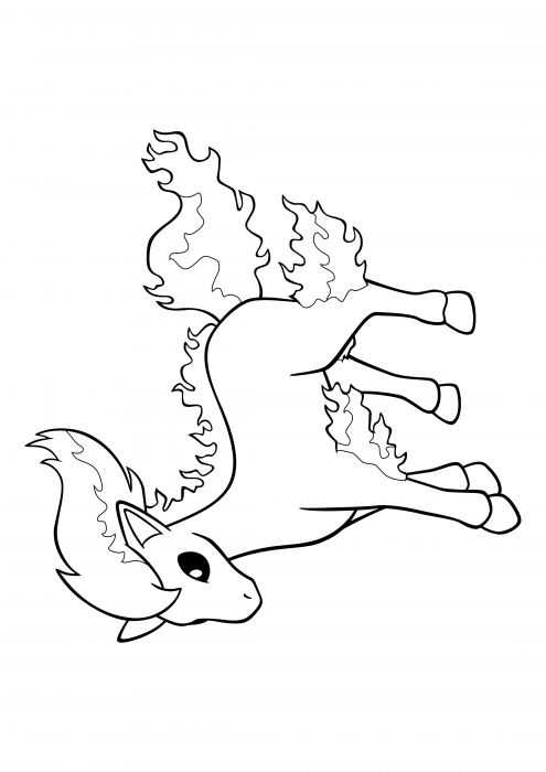 91 Ponyta Coloring Page Printable 76