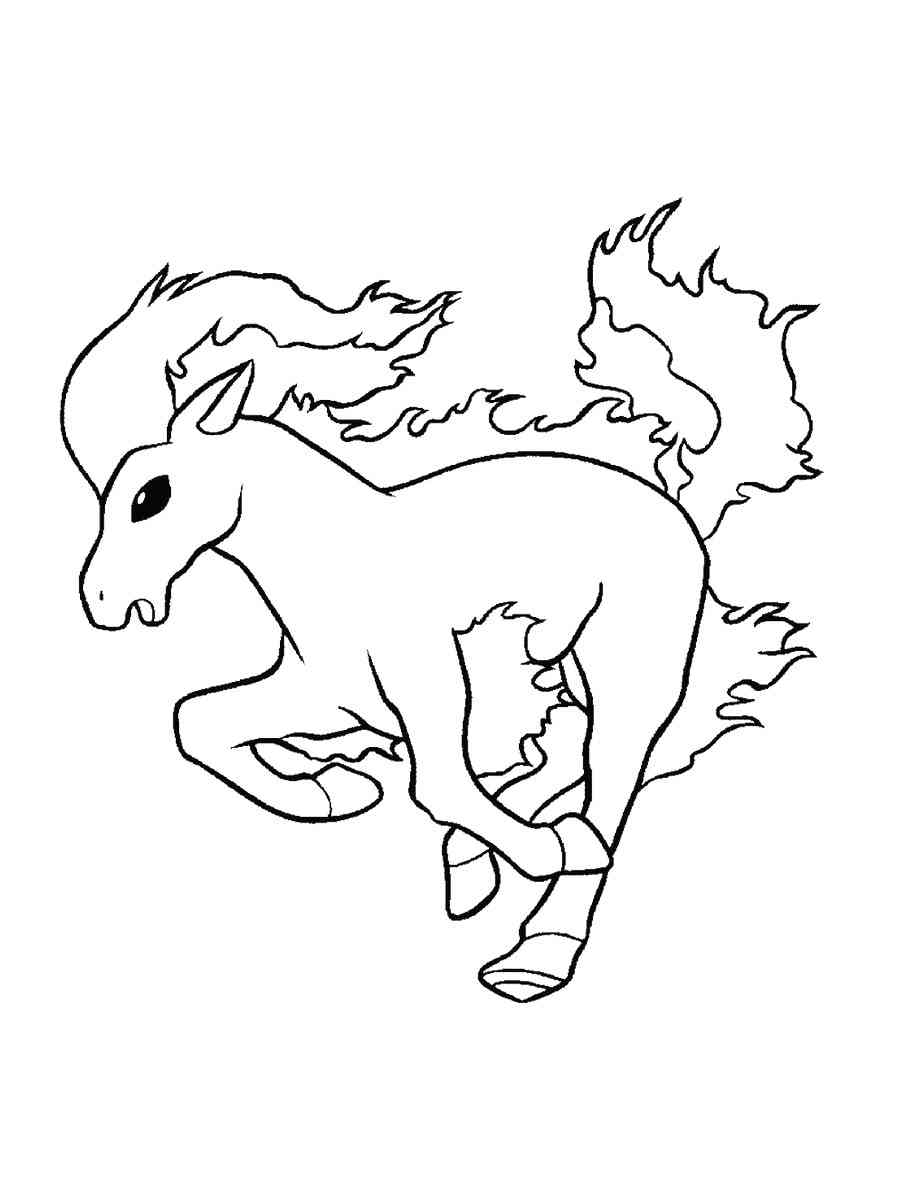 91 Ponyta Coloring Page Printable 93