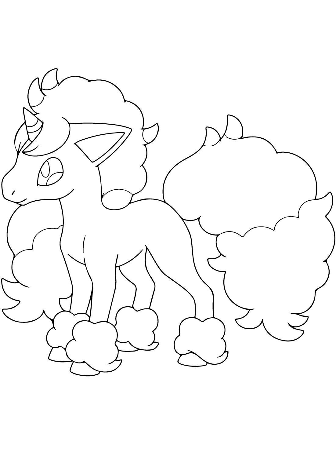 91 Ponyta Coloring Page Printable 96