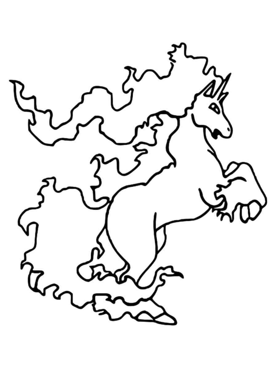 91 Ponyta Coloring Page Printable 97