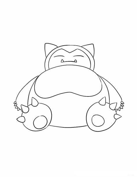 92 Snorlax Coloring Page Printable 2