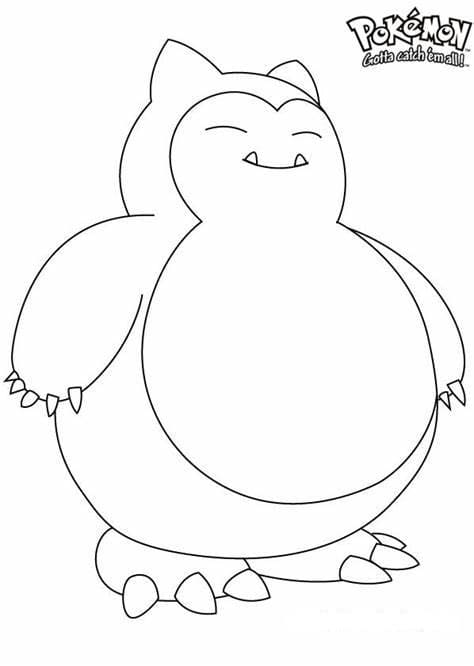 92 Snorlax Coloring Page Printable 28