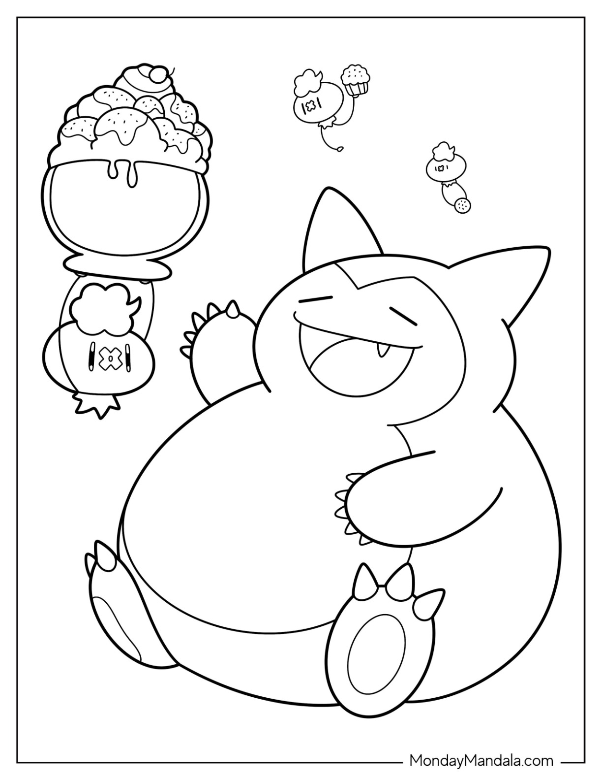 92 Snorlax Coloring Page Printable 29