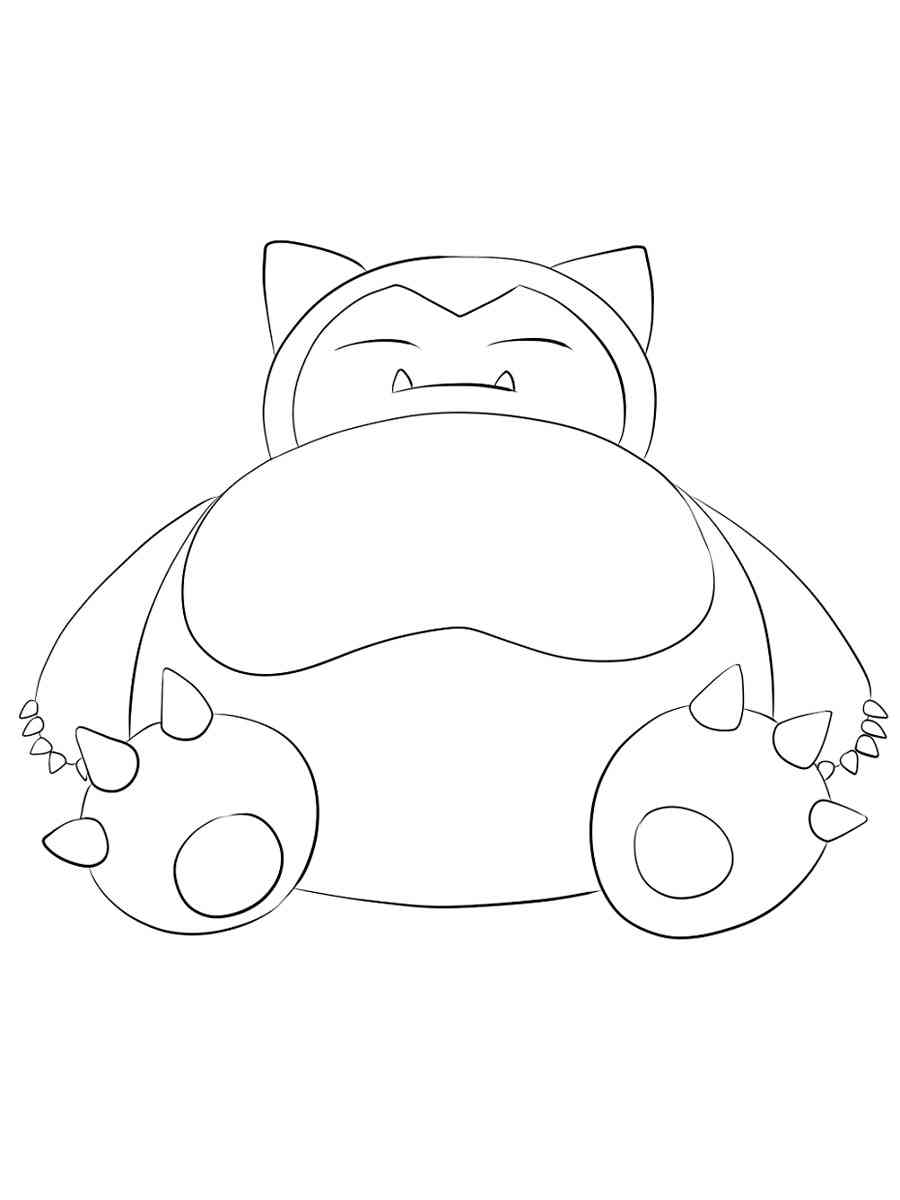 92 Snorlax Coloring Page Printable 3