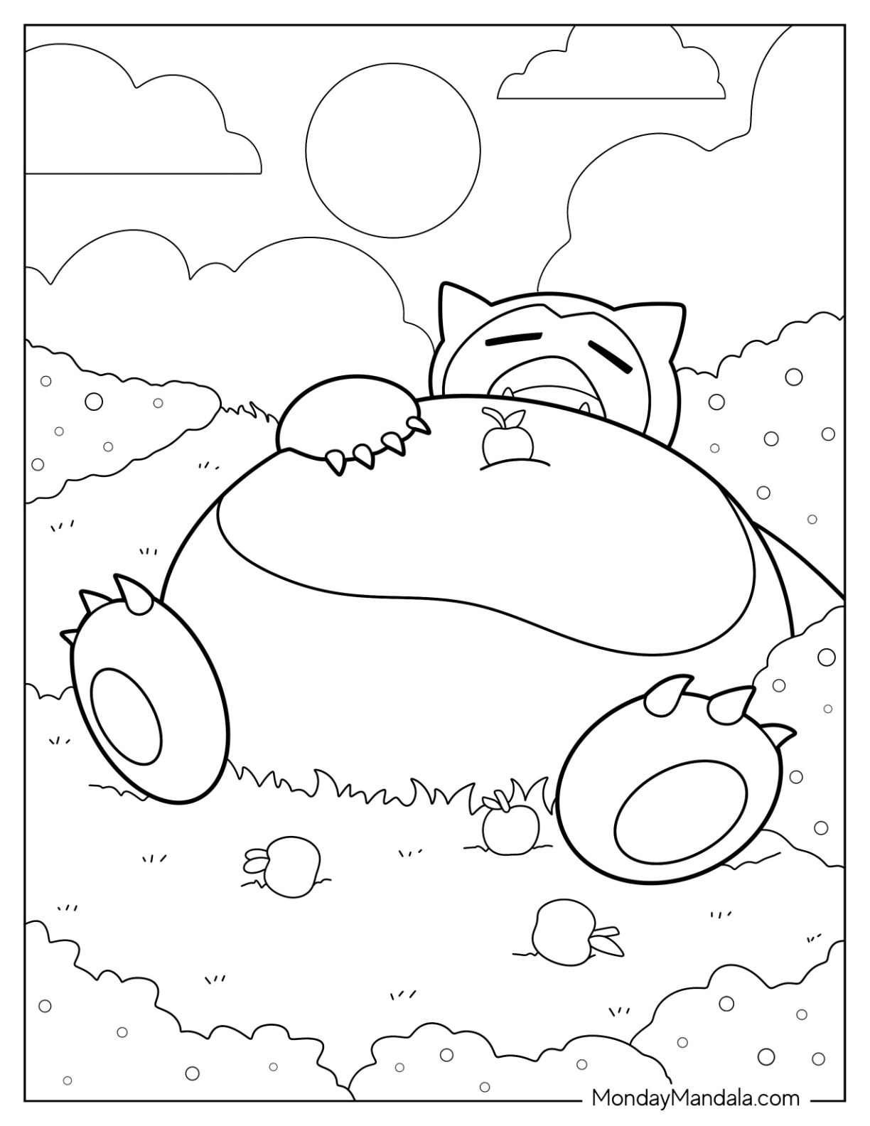 92 Snorlax Coloring Page Printable 34