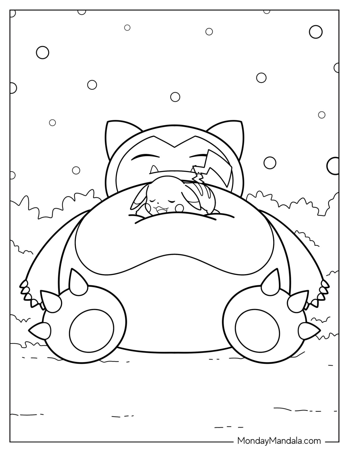 92 Snorlax Coloring Page Printable 51