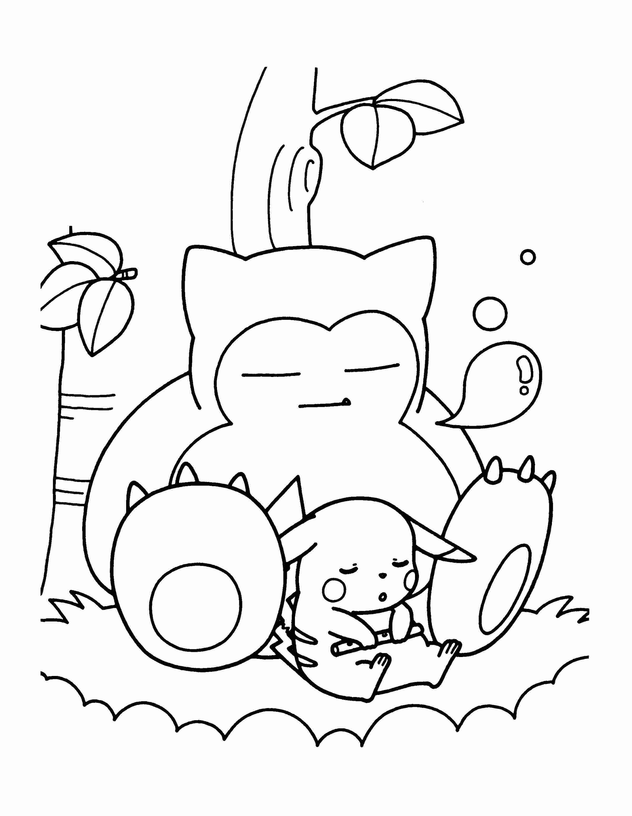 92 Snorlax Coloring Page Printable 56