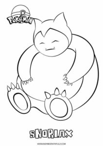 92 Snorlax Coloring Page Printable 65