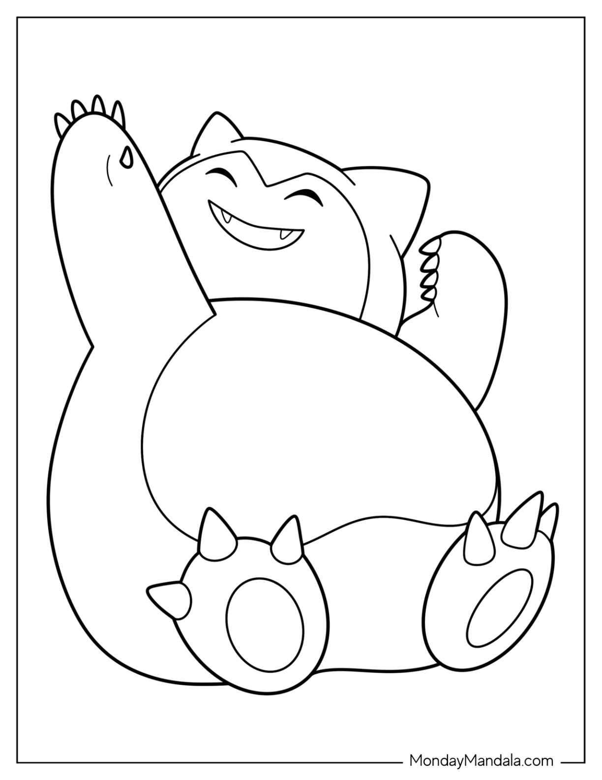 92 Snorlax Coloring Page Printable 73