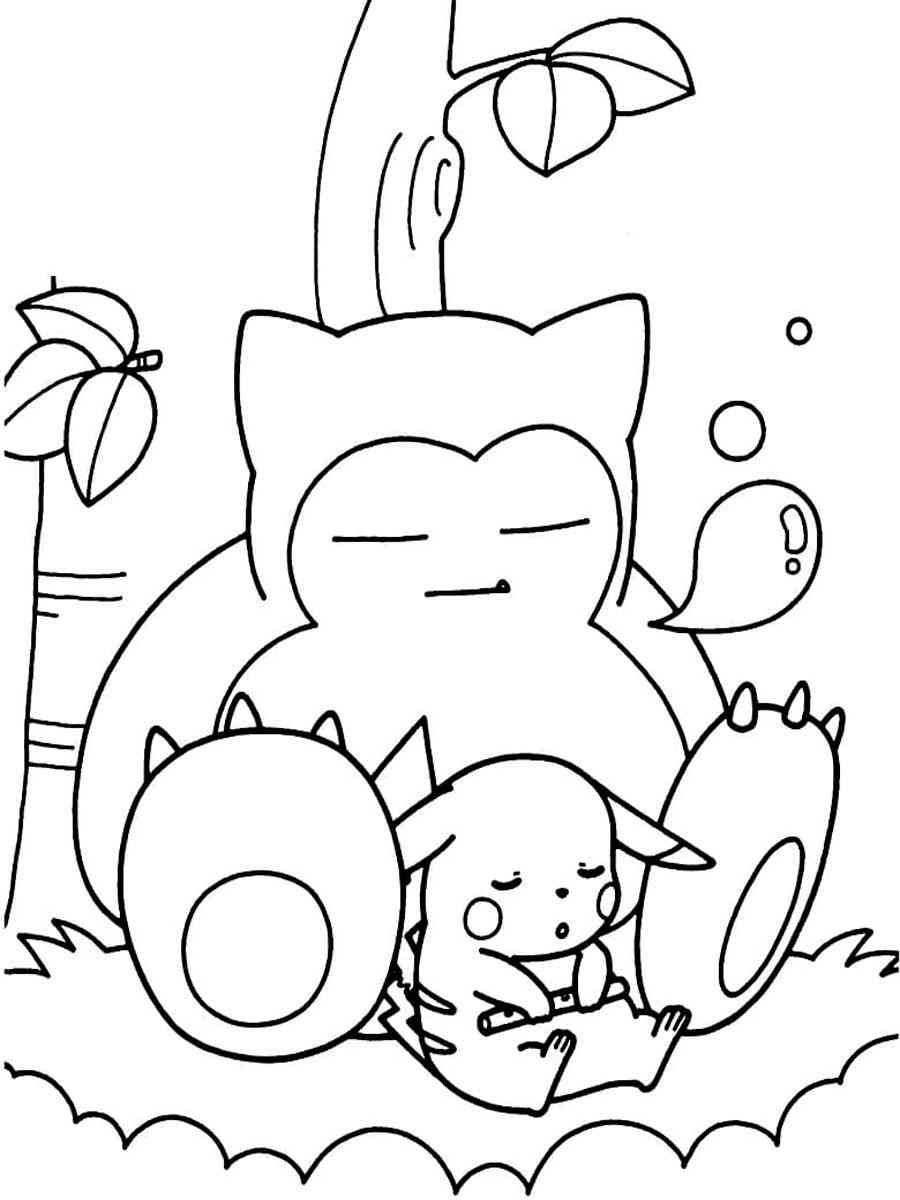 92 Snorlax Coloring Page Printable 77